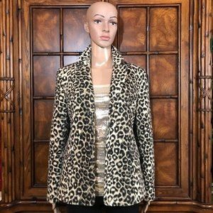 Jones New York Natural Cheetah Ponte Blazer